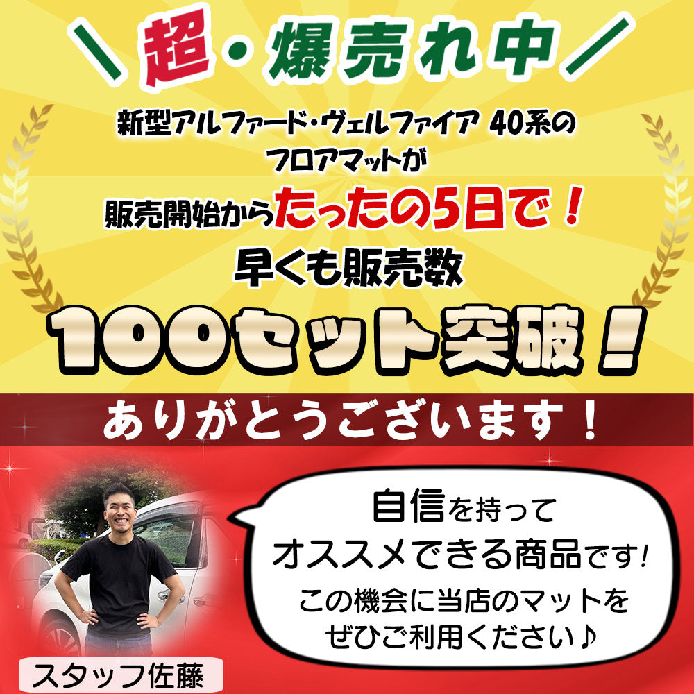 新型 アルファード ヴェルファイア 40系 フロアマット(ステップ・ラゲッジ付) 織柄シリーズ