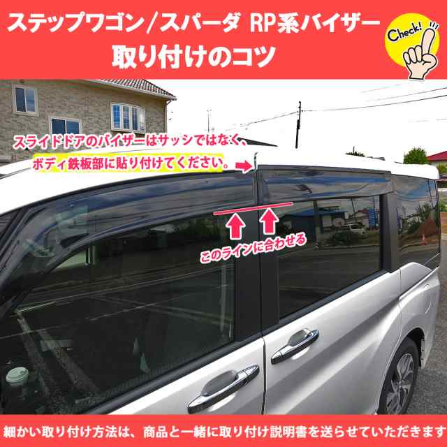 ホンダ 新型 ステップワゴン ステップワゴンスパーダ エアー RP6 RP7 RP8系 ドアバイザー 社外製品 サイドバイザー